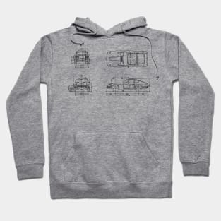 Nissan Datsun 240Z schematic Hoodie